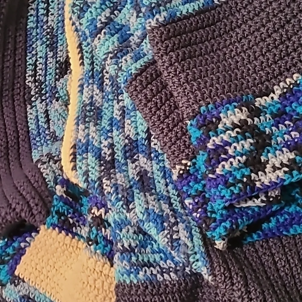 Hand Crafted Crochet Quilt New
